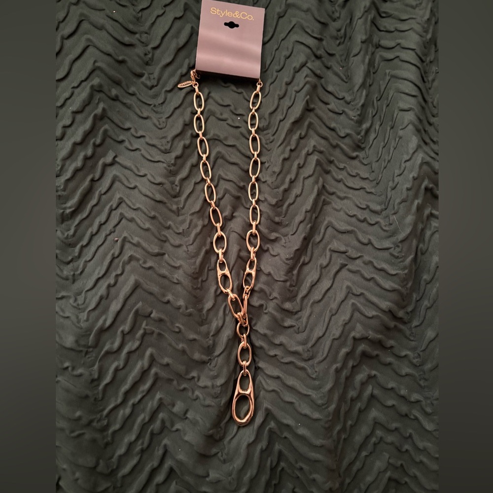 Style & Co. Gold-Tone Oval Link Necklace